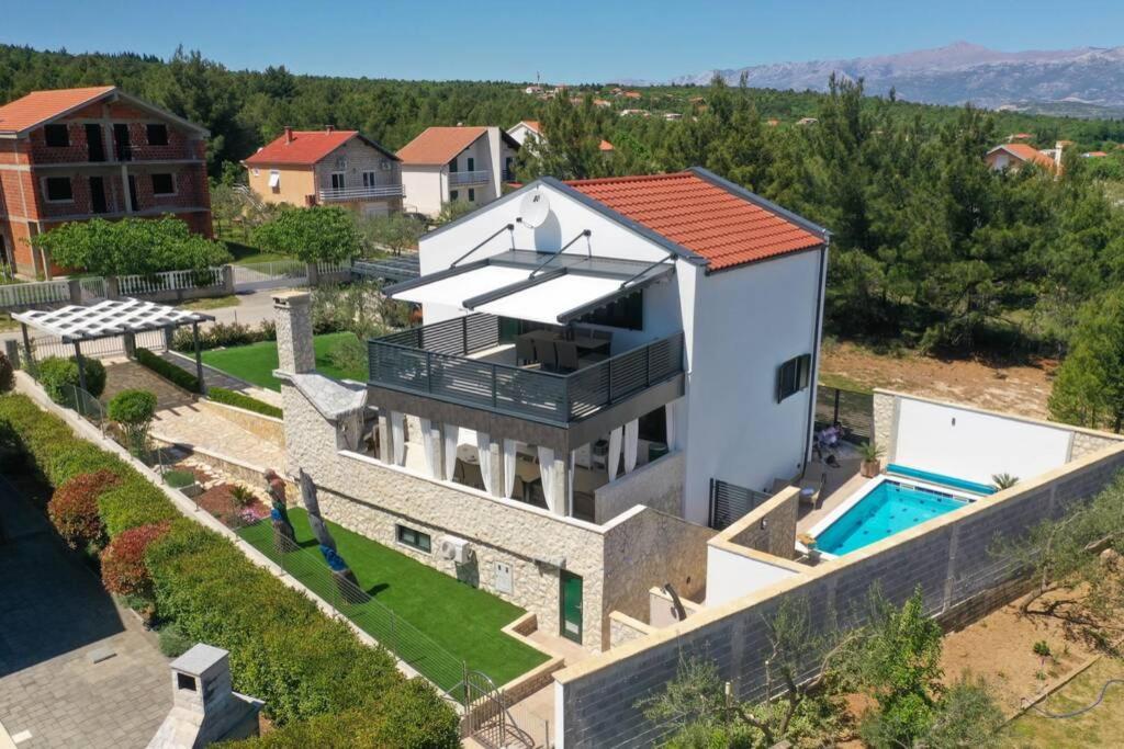 Apartment Vala, 4*, Sea View & Private Heated Pool Pridraga Екстер'єр фото