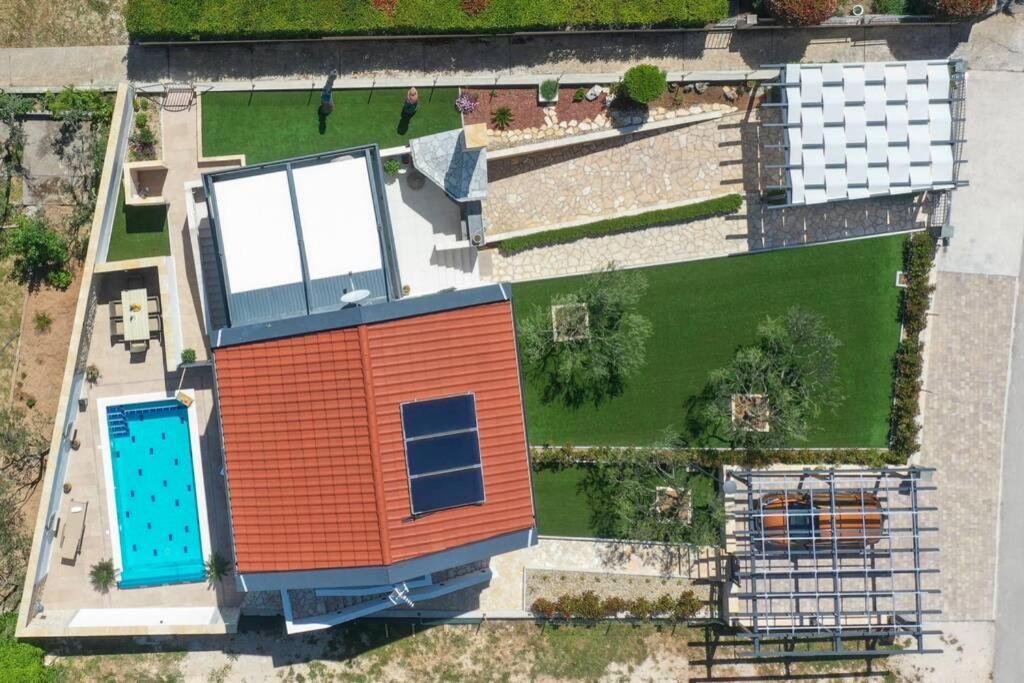 Apartment Vala, 4*, Sea View & Private Heated Pool Pridraga Екстер'єр фото